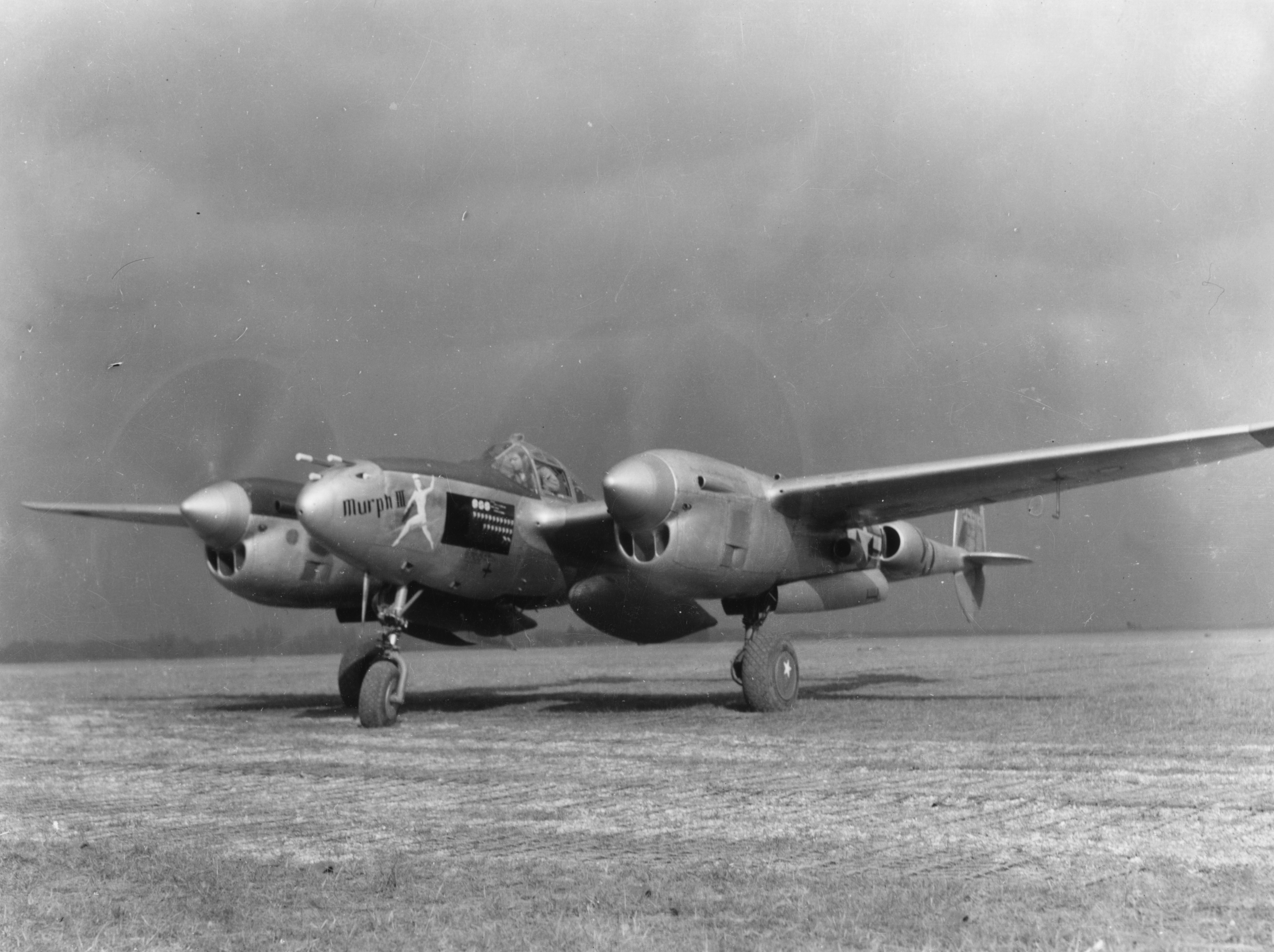 A P-38 Lightning nicknamed "Murph III" of the 20th Fighter Group