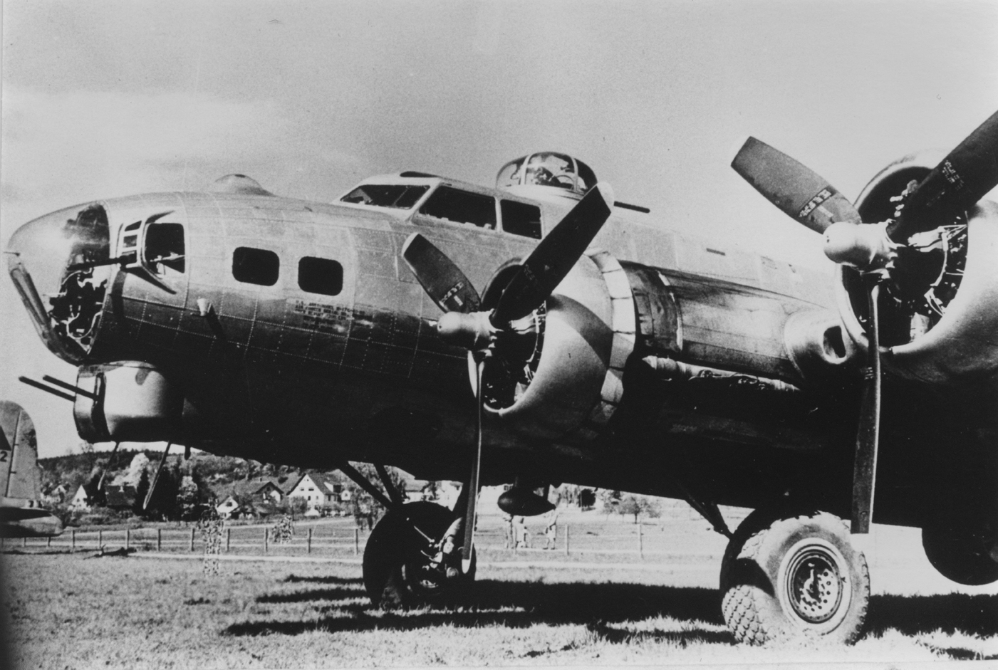 A B-17 Flying Fortress of the 398th Bomb Group.