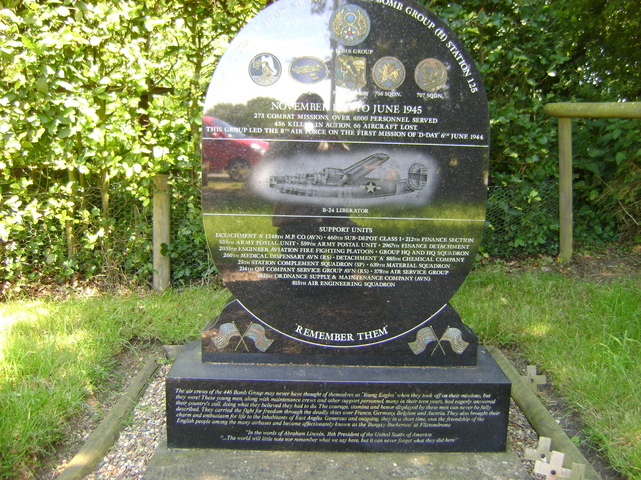 446th Memorial, Abbey Road, Flixton | American Air Museum