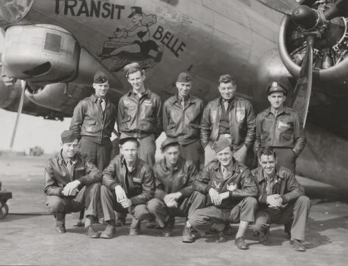 Ralph Fox Crew 351st BG with their aircraft Transit Belle 43-37696 ...