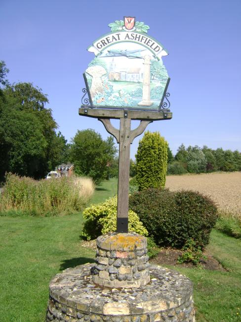 Great Ashfield, Village Sign | American Air Museum